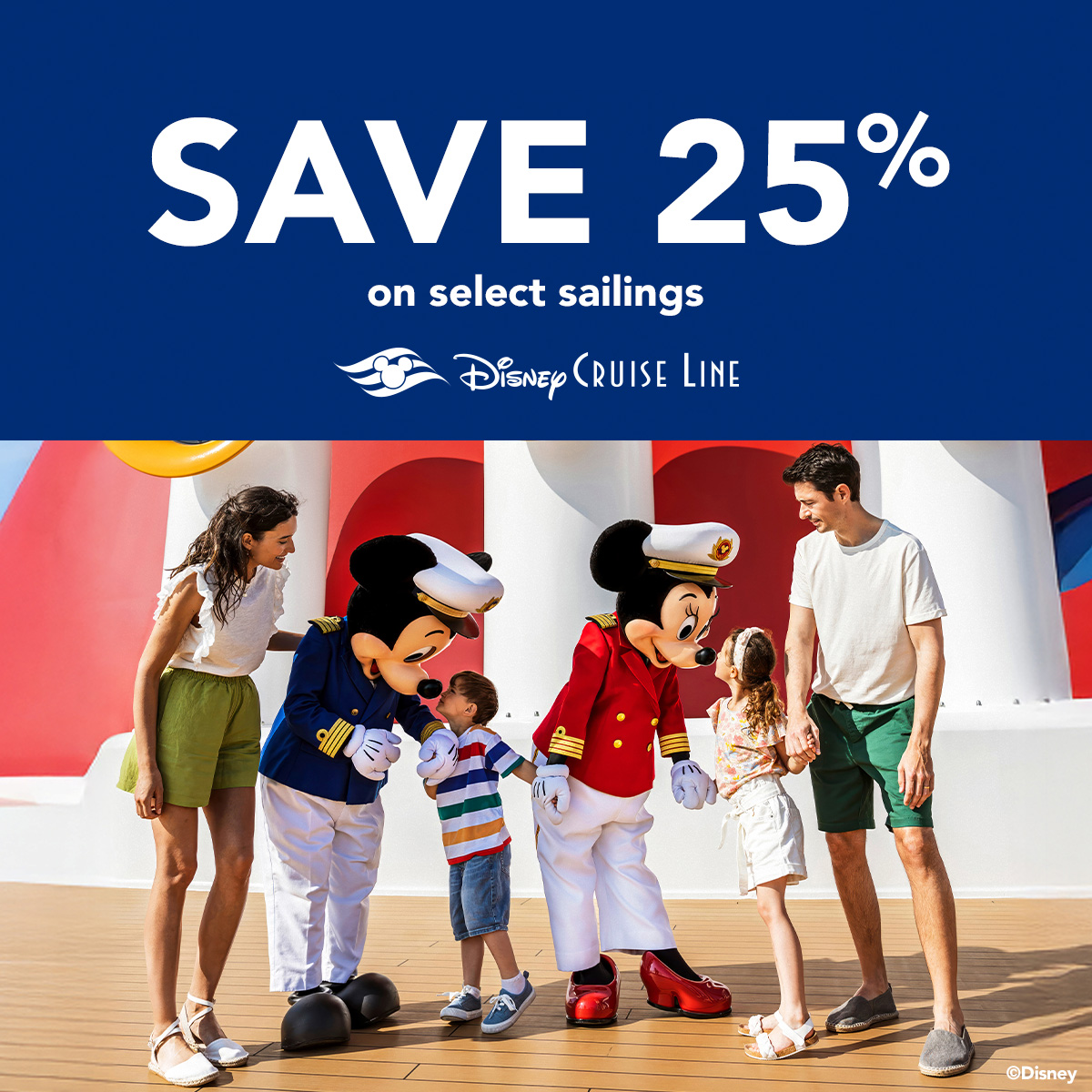 Save 25% on Select Disney Cruise Line Sailings