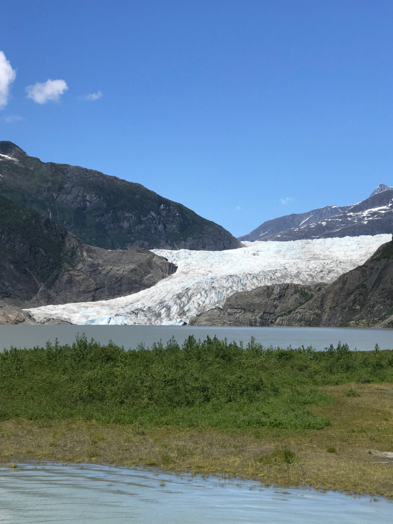 Blue glacier landscape on a Disney Alaska cruise itinerary